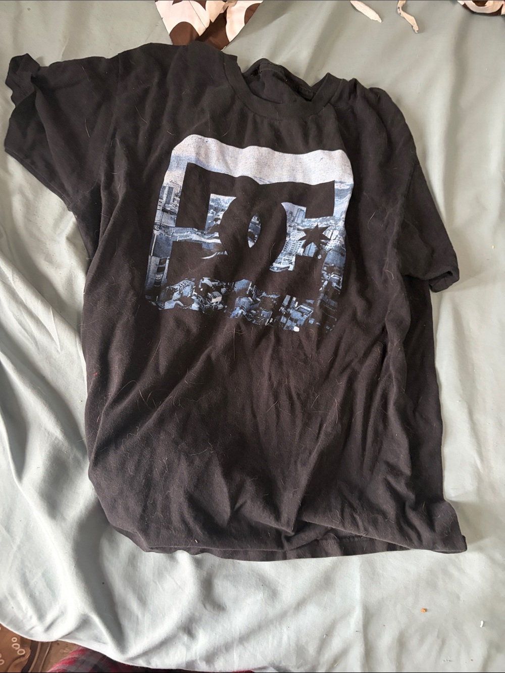 DC Black T-Shirt with Blue Graphic Logo